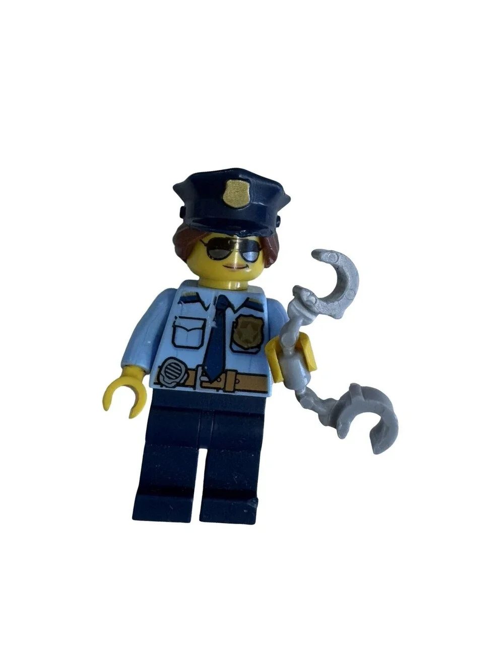LEGO CITY Police Officer Female Minifigure USED Handcuffs